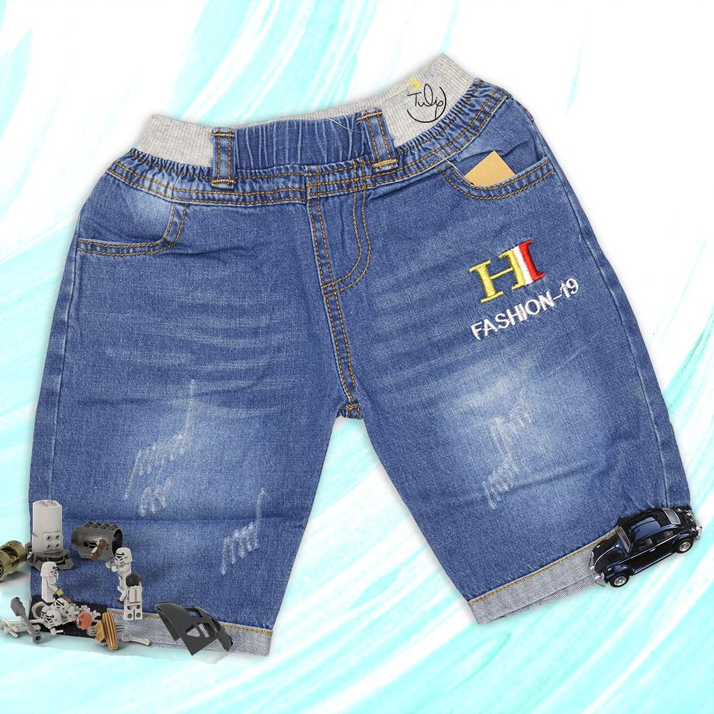 Quần short jean cho bé trai size nhí