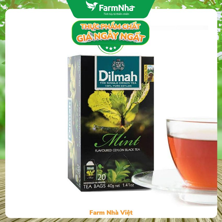 Trà Dilmah Mint túi lọc 30g 20 túi x 1.5g - Tinh hoa trà Sri Lanka