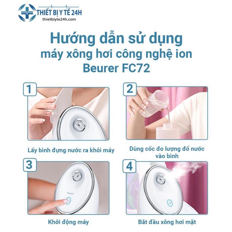 Máy Xông Hơi Da Mặt Beurer FC72 - Làm Sạch Sâu, Cân Bằng PH, Loại Bỏ Mụn, Viêm Nhiễm, Dễ Sử Dụng