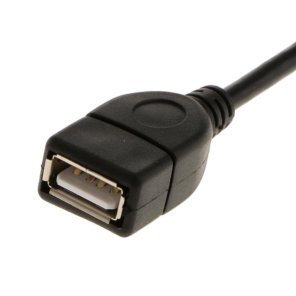 2x USB 2.0 Cables 30cm 90 Degree Right Angle Male To Female Extension Cable