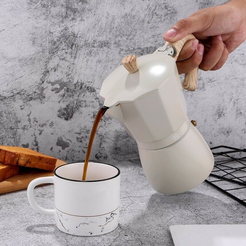 Bình Moka pha cà phê thiết kế theo  phong cách Ý cổ điển 3 cup 150ml nhỏ gọn tiện lợi