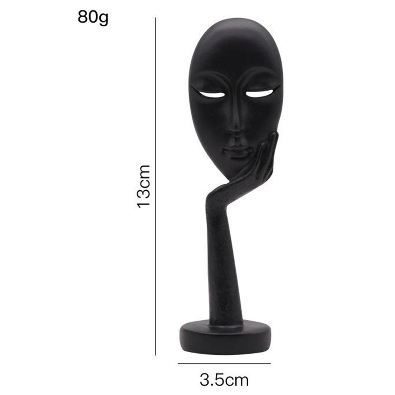 3x Thinker Sculpture Figurine Home Statue Decor