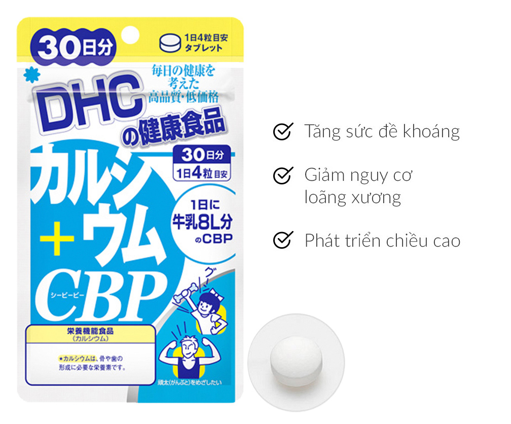 Viên uống Bổ sung Canxi DHC Calcium + CBP