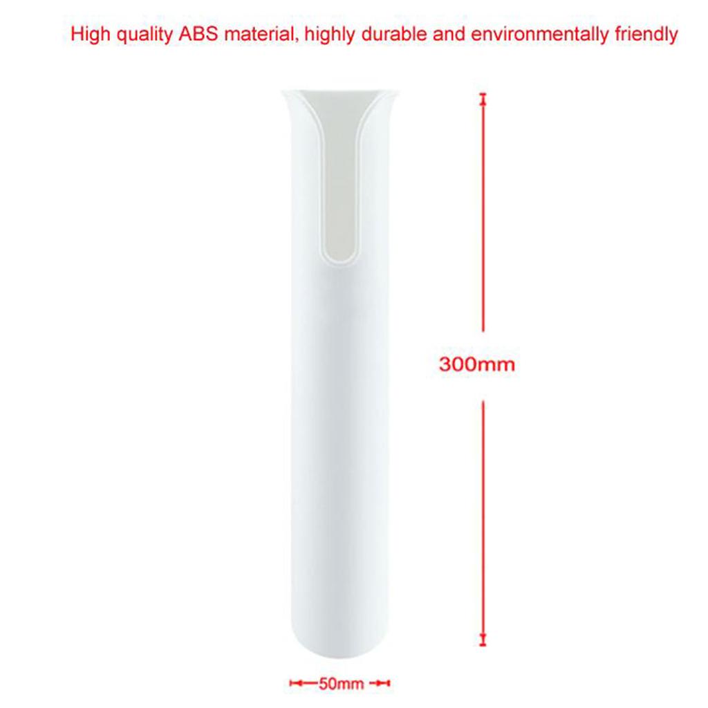 4xPlastic Fishing Rod Holder Boat Yacht 1 Pole Tube Rack Stand Bracket White