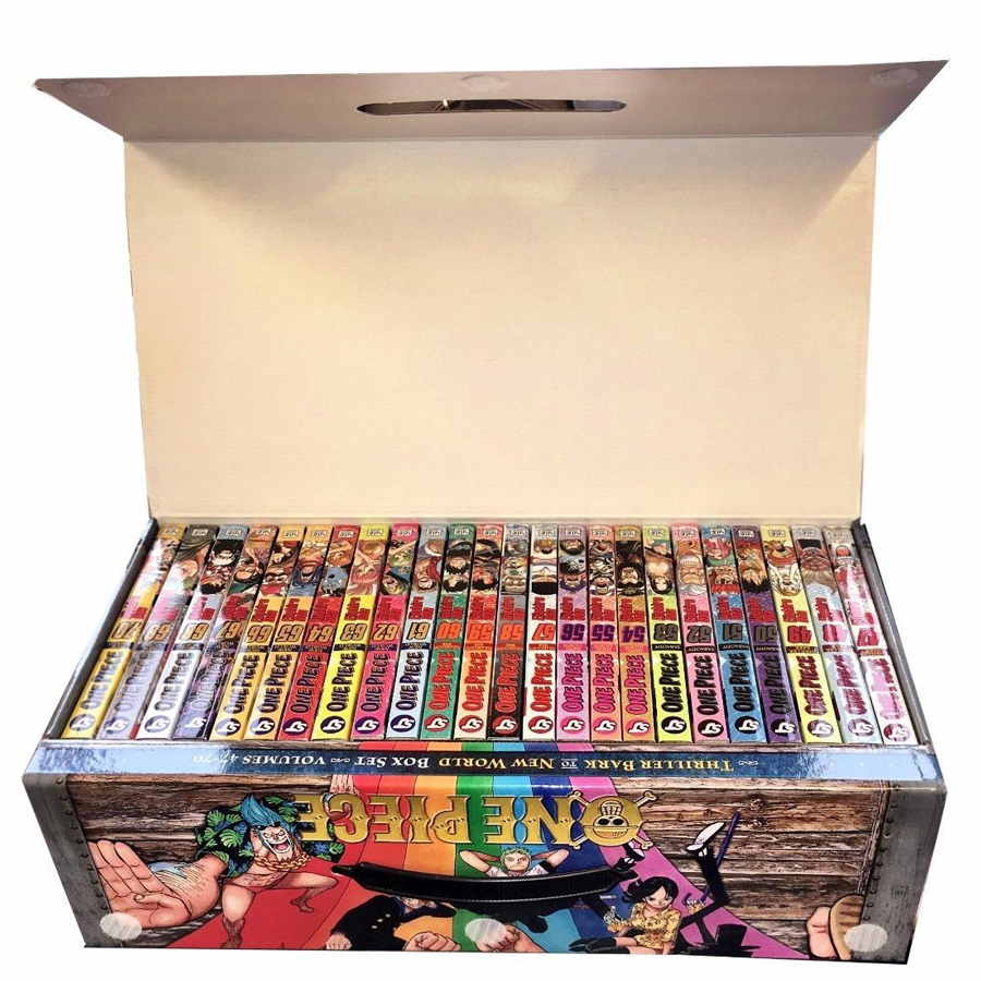 [Hàng thanh lý miễn đổi trả] One Piece Box Set 3: Thriller Bark To New World, Volumes 47-70 With Premium - Tiếng Anh