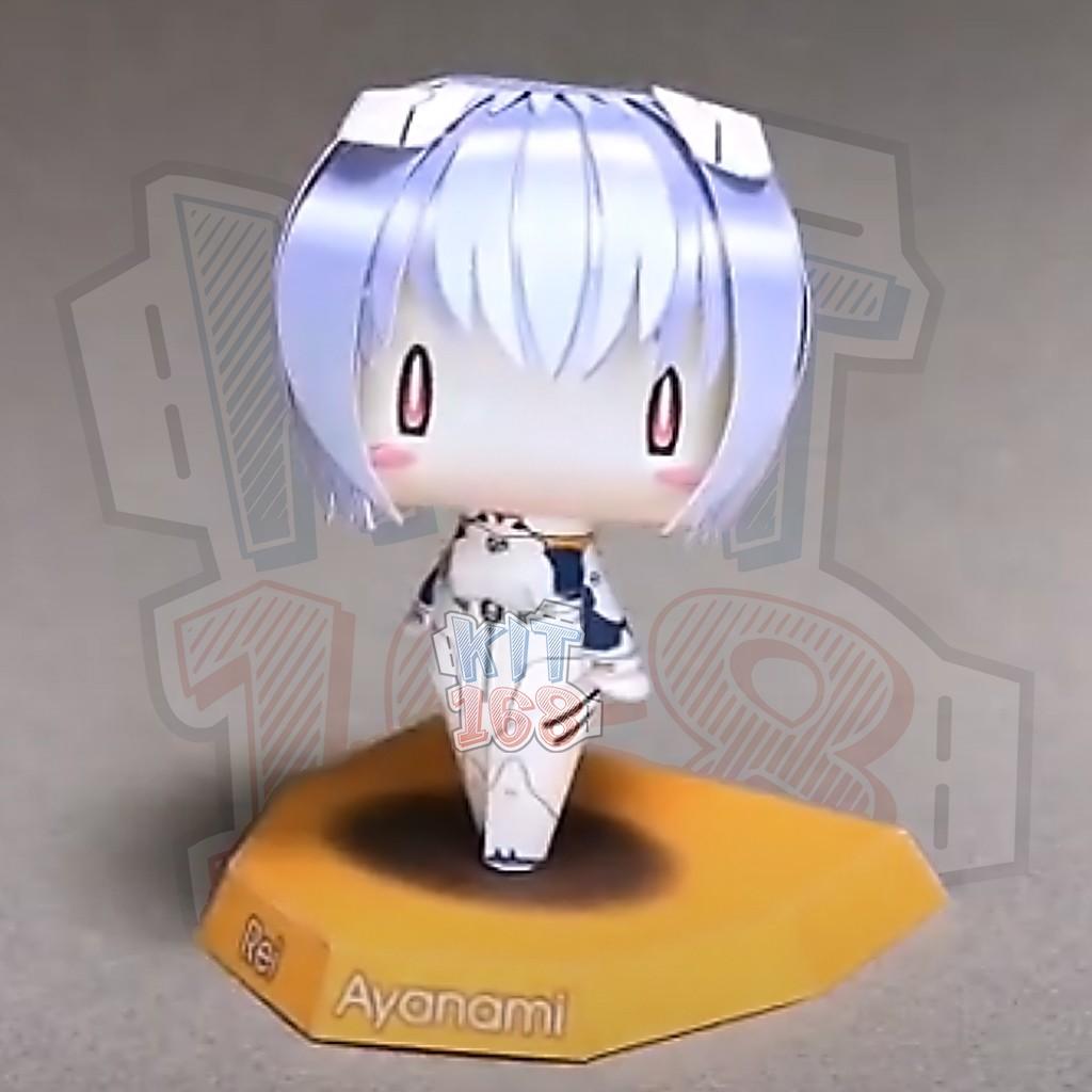 Mô hình giấy Anime Chibi Ayanami Rei - Neon Genesis Evangelion