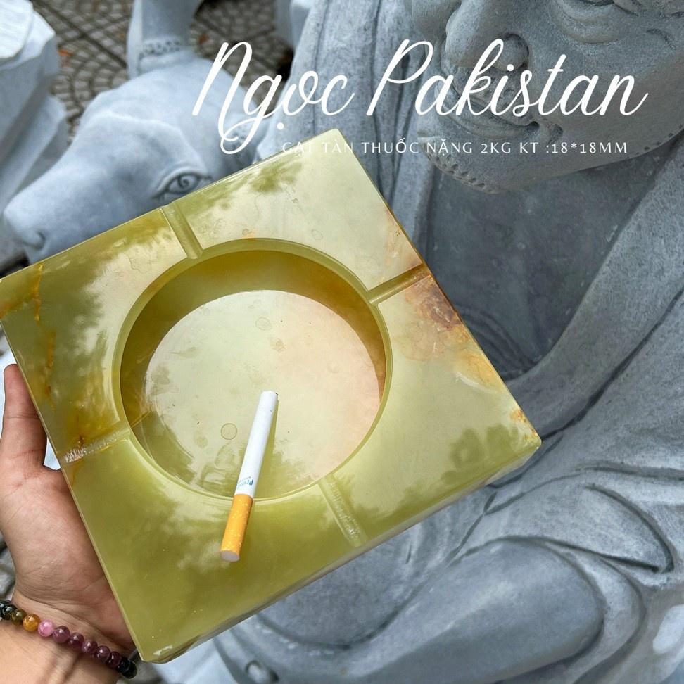 Gạt Tàn Thuốc , Gạt Tàn Đá Ngọc Pakistan - Kích Thước 18cm x 18cm