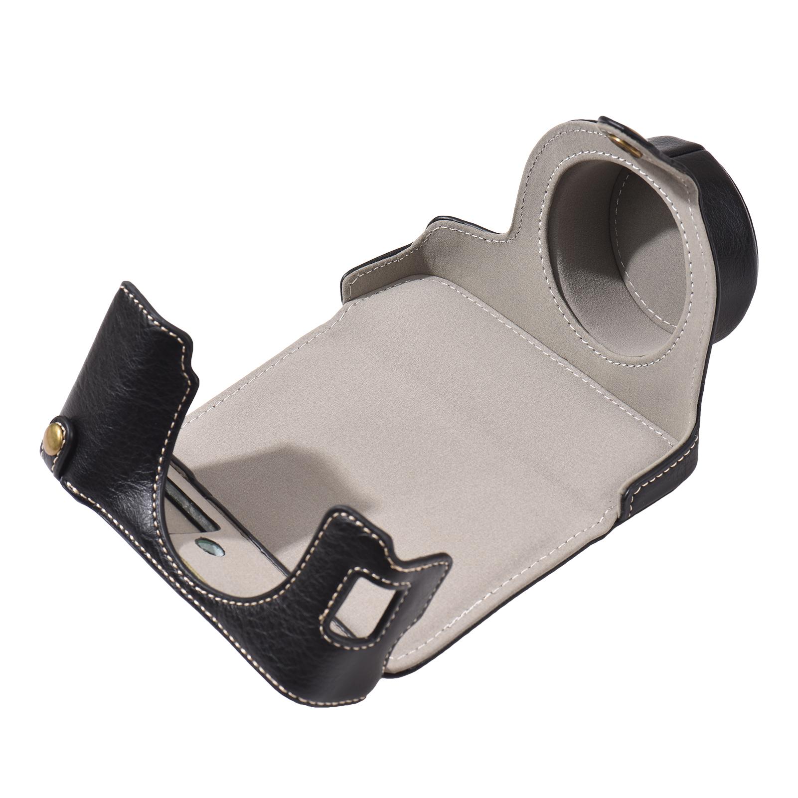 Portable Camera Case Synthetic Leather Camera Carry Bag with Shoulder Strap Replacement for Fujifilm X100V/ X100F Camera
