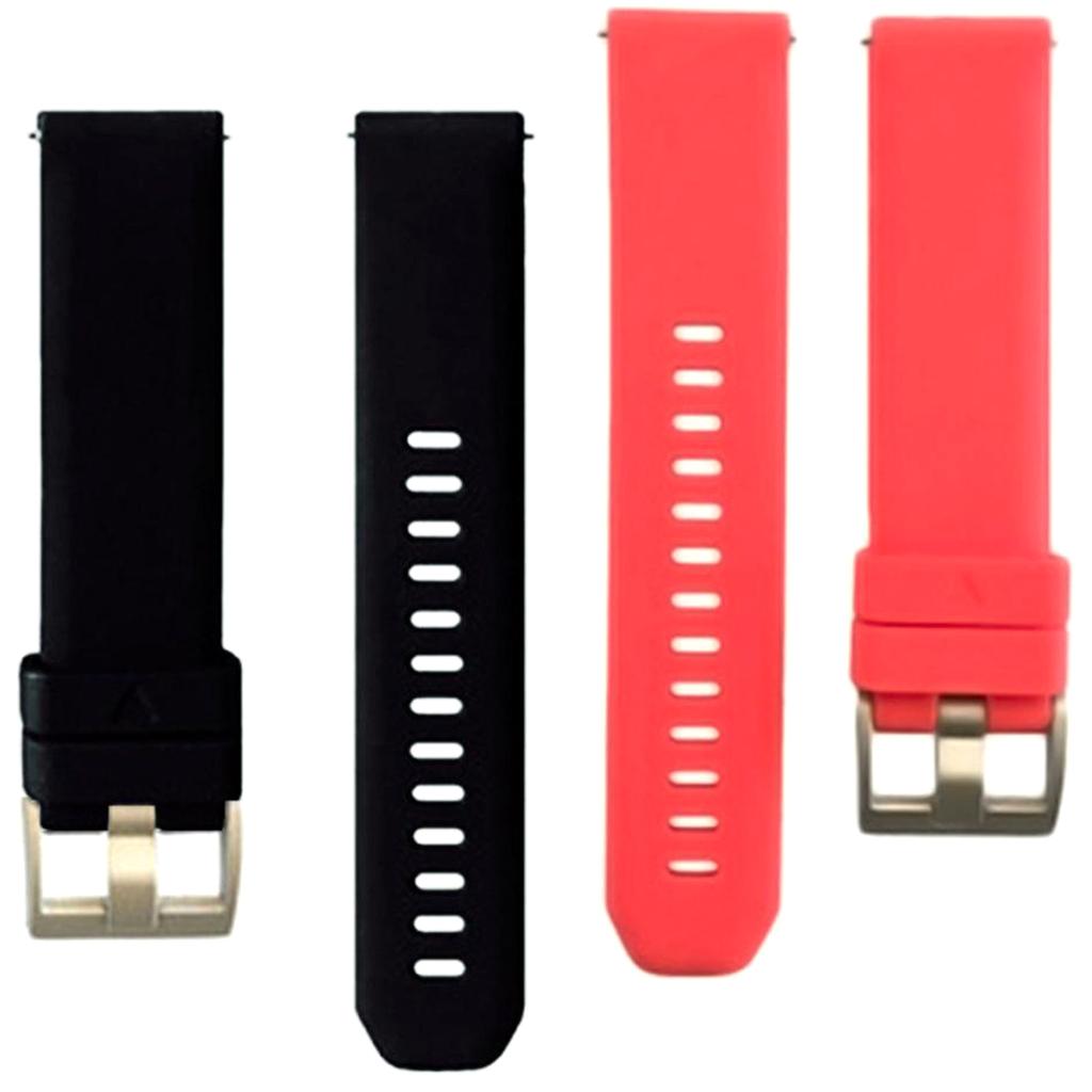 2x 20mm Universal Silicone Quick Release Sweatproof Watch Bands Wrist Strap