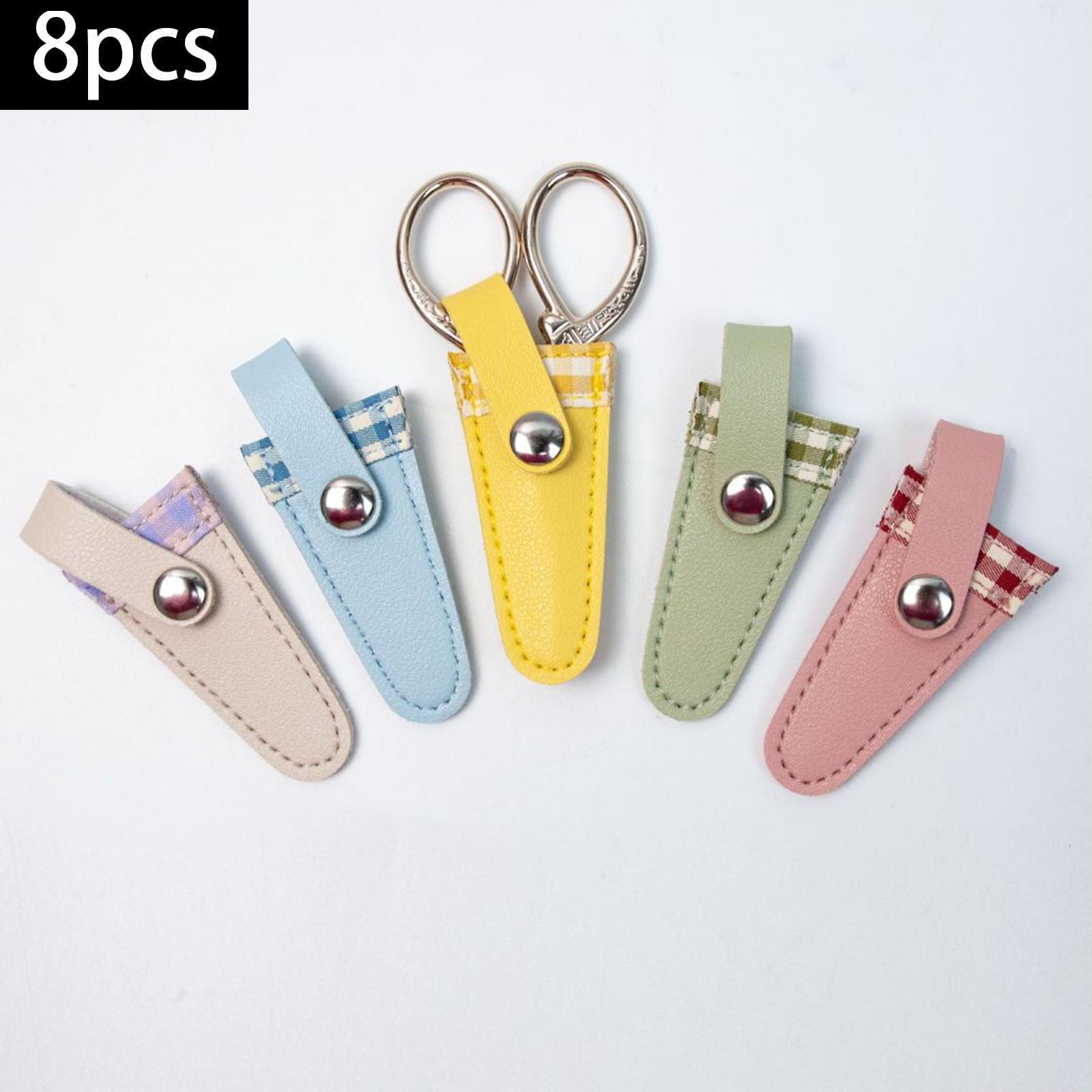 Embroidery Scissors Sheath Cover 8 Pieces Scissors Bag for Quilting Crafts