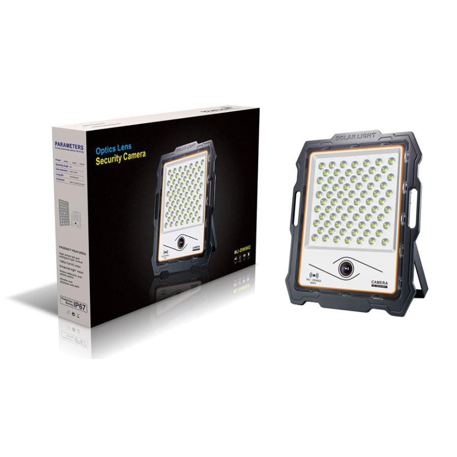 Camera Tích Hợp Đèn Pha Led Năng Lượng Mặt Trời Kết Nối Wifi Không Dây 100W