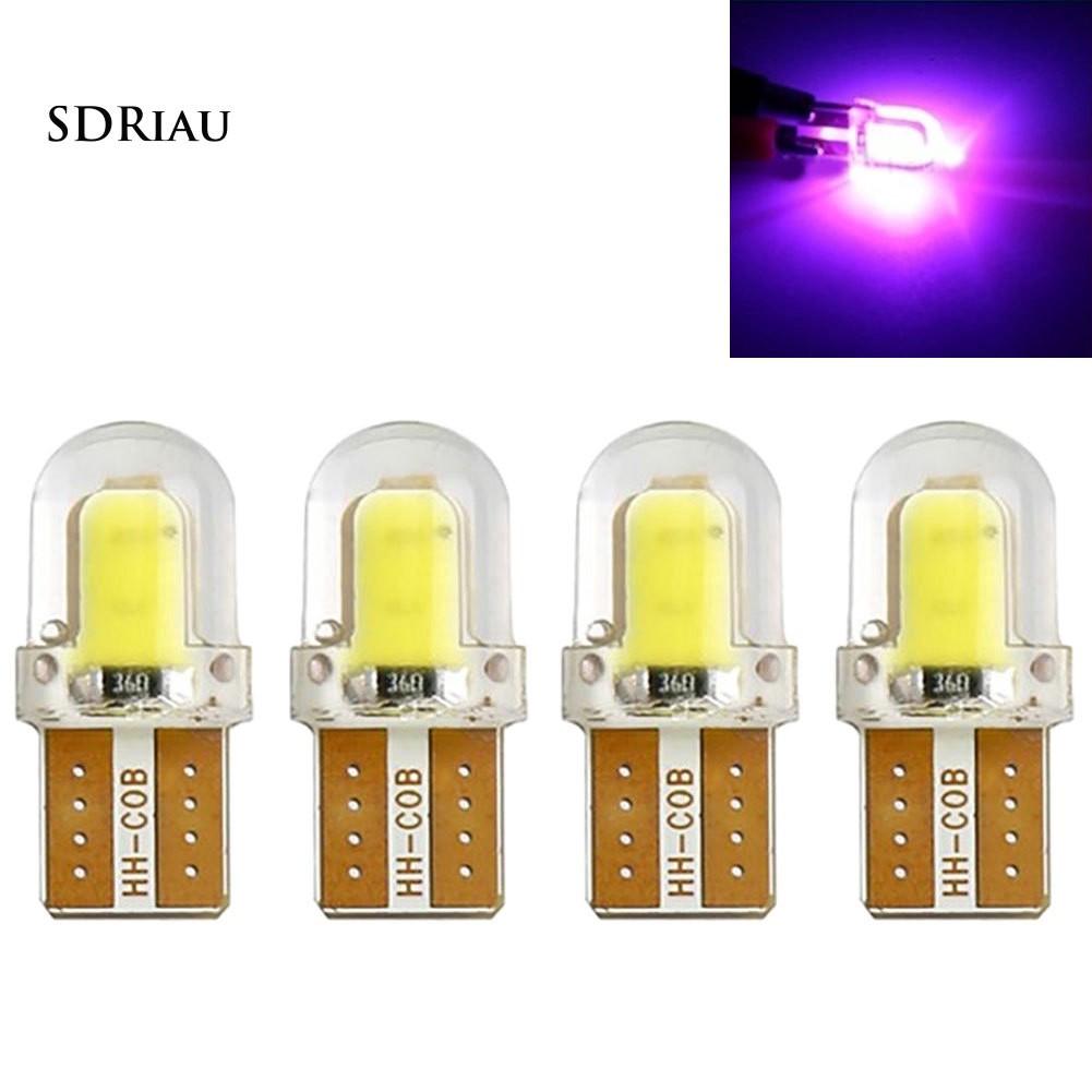 Bộ 4 đèn xi nhan siêu sáng 12V T10 W5W LED COB silicone chất lượng cao