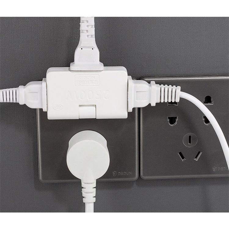 Bộ Chia Ổ Cắm Điện Dẹp 1 Ra 3 Mở Rộng Ổ Cắm Công Suất 2500W Xoay 180 Độ Đa Năng
