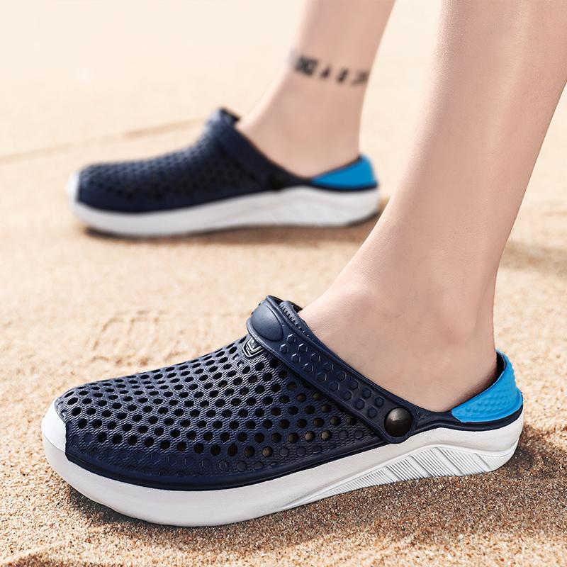 Unisex thời trang dép bãi biển dày dép đế bằng dép chống trượt nước dép Color: white Shoe Size: 41