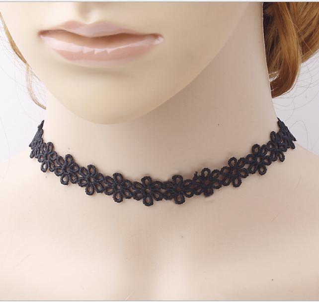 Vòng cổ choker tattoo hoa lỗ V51 thời trang