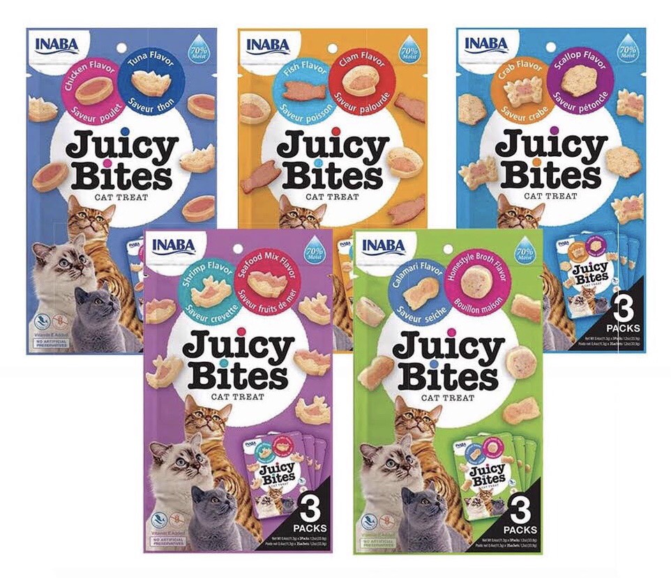 SNACK BÁNH THƯỞNG DẠNG MỀM INABA JUICY BITES CHO MÈO - NHẬP KHẨU INABA THÁI LAN