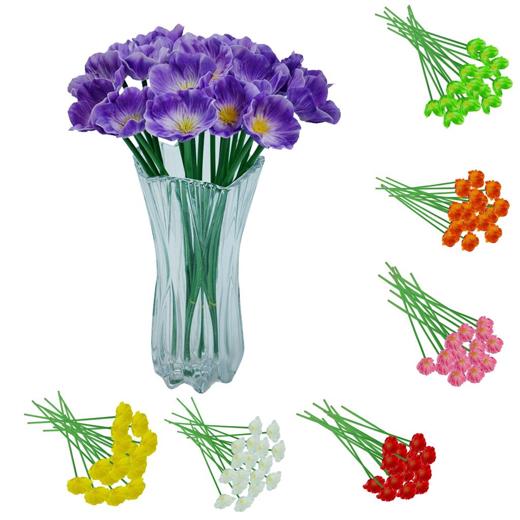 6x Artificial Plant Flower Cherry Blossom Bouquet Home Wedding Decor red