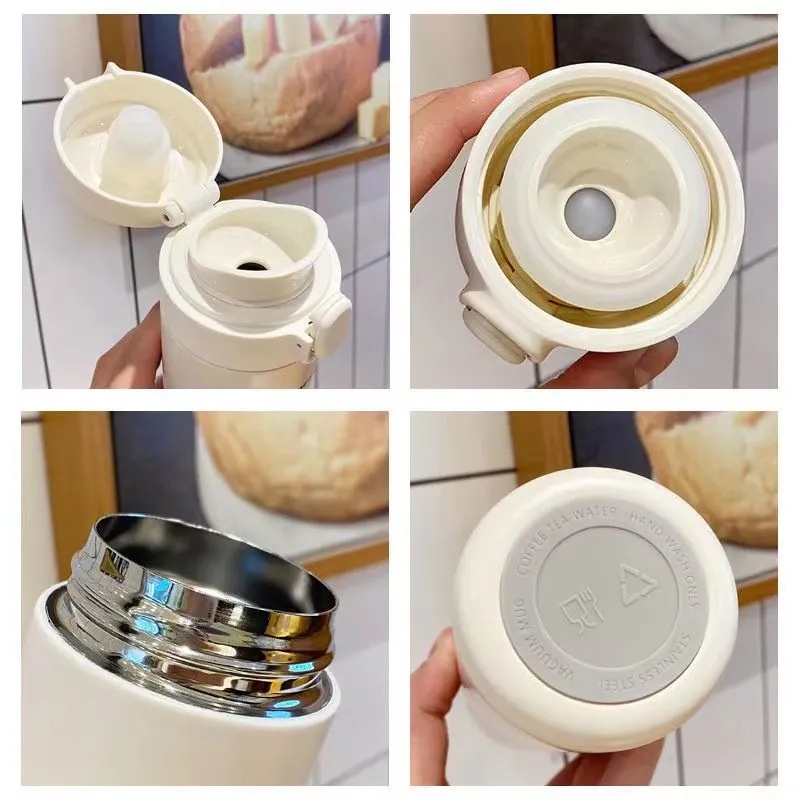 Bình Nước Giữ Nhiệt Bằng Thép Không Gỉ 304 Hai Lớp Chống Rơi Dung Tích 350ml / 480ml