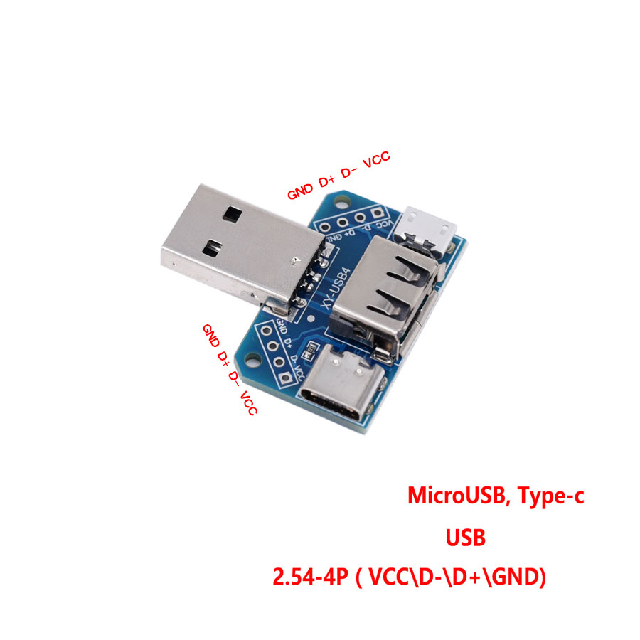 Module Chuyển Đổi 4 In 1 USB2.0(Male / Female) / Micro USB / USB-C