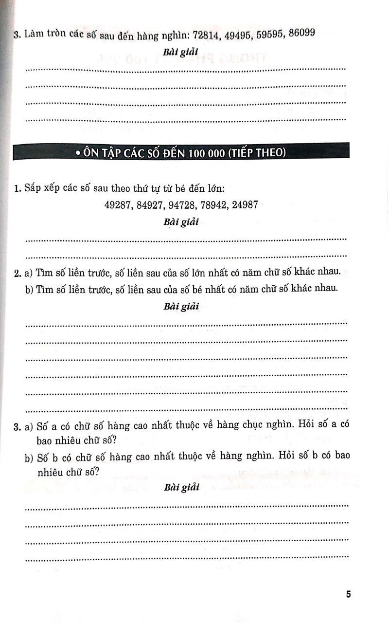 Vở Bài Tập Nâng Cao Toán 4 - Tập 1