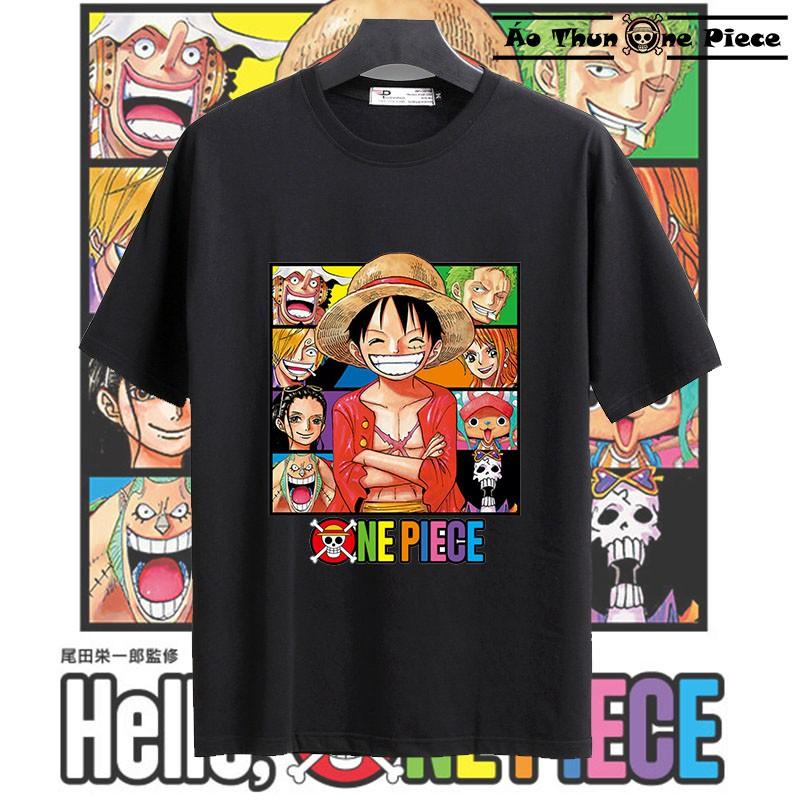 ️️Áo Thun In Hình Monkey D. Luffy Cực Kỳ &quot;Cute&quot; 4 Màu - Áo Thun One Piece