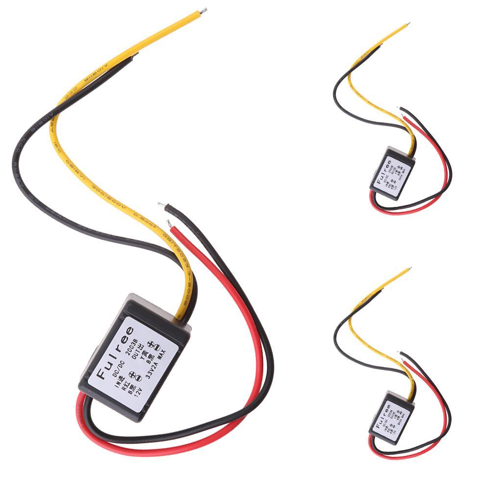 2 Pieces DC-DC Power Module 12V  to 3.3V 2A Car Power Adapter