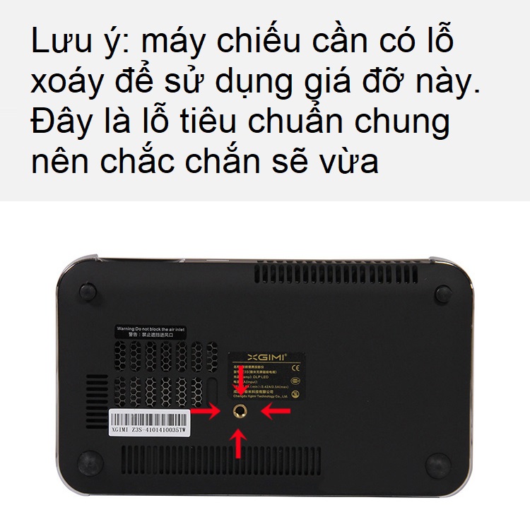 Giá đỡ máy chiếu xoay 360 gắn đầu giường chân đúc nguyên khối