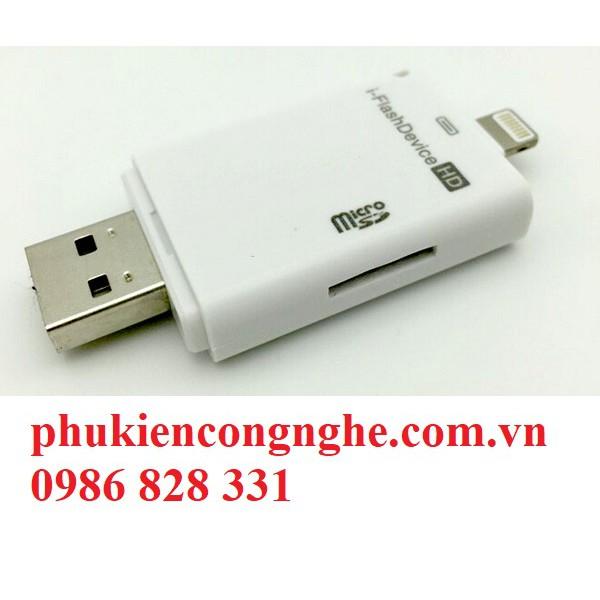 Đầu đọc thẻ nhớ cho iPhone iPad - i-FlashDevice HD Card Reader