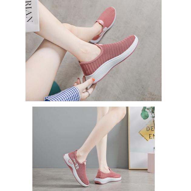 CHZK mới lưới thoáng khí giản dị tăng chiều cao giày thể thao phụ nữ