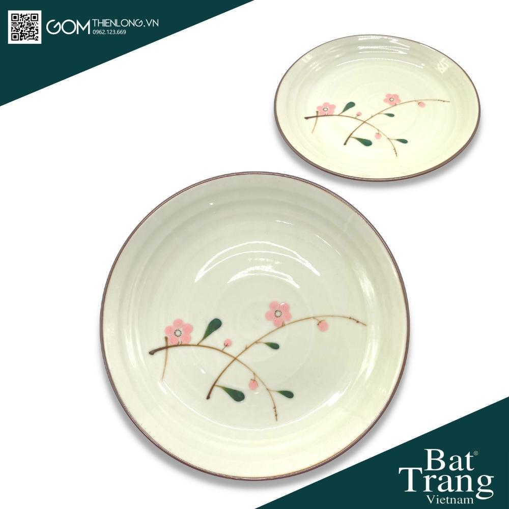 Bộ Bát Đĩa Cao Cấp Đào Hồng - Bát Đĩa Bát Tràng Loại 1 - Gốm Thiên Long