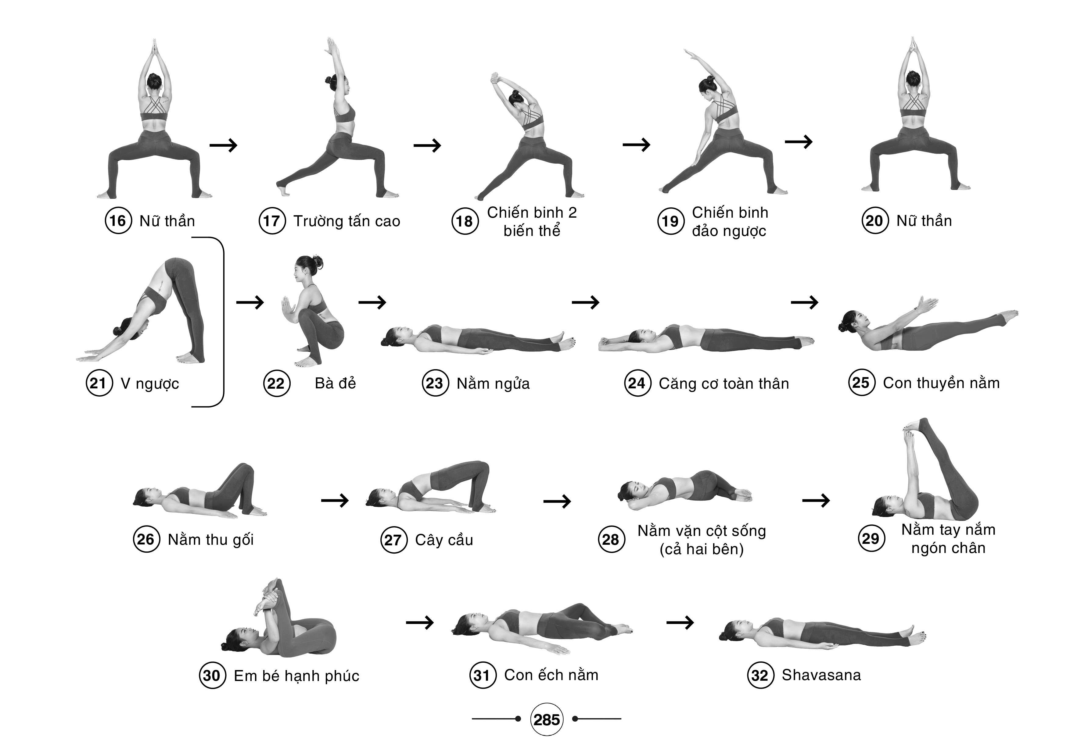 Hệ thống 1500 biến thể tư thế - 100 chuỗi bài yoga liên hoàn (50 biến thể chào mặt trời, chào mặt trăng + 50 chuỗi bài lên lớp hay nhất)