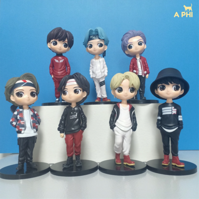 Mô hình BTS 7 thành viên nhóm nhạc cao 16cm để bàn quà tặng bánh sinh nhật