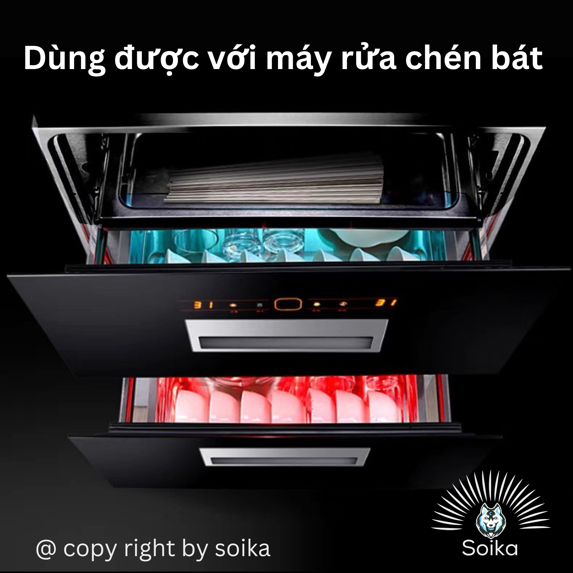 [Combo 5 đôi &amp; 10 đôi] Đũa inox 304 SOIKA mẫu A SK-P02A chống trượt kháng khuẩn