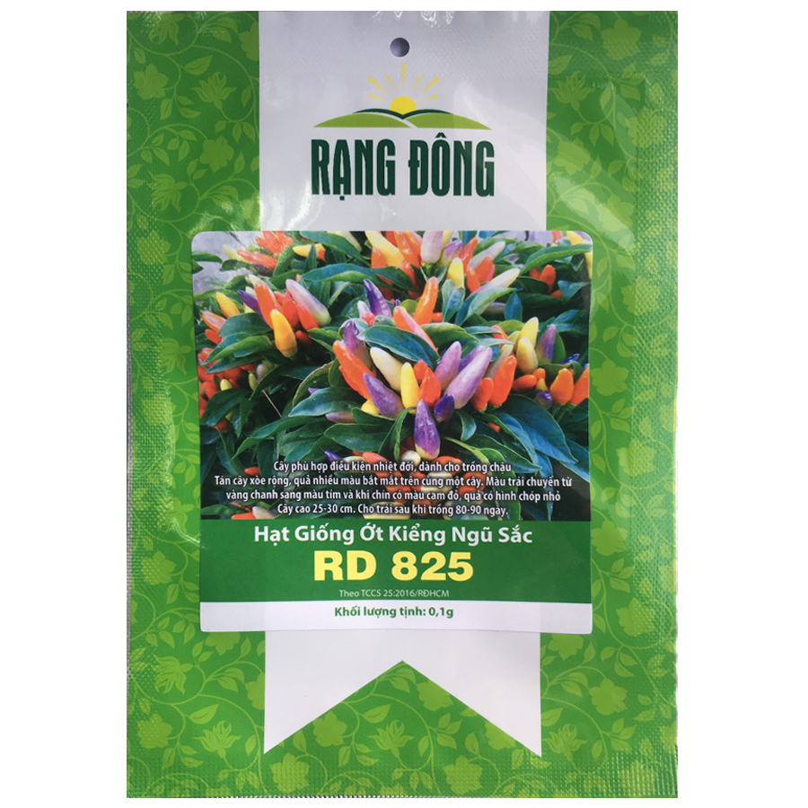 Hạt Giống Ớt Kiểng Ngũ Sắc RD 825