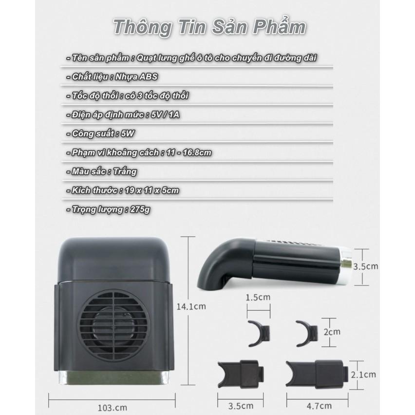 Quạt lưng ghế ô tô cho chuyến đi đường dài