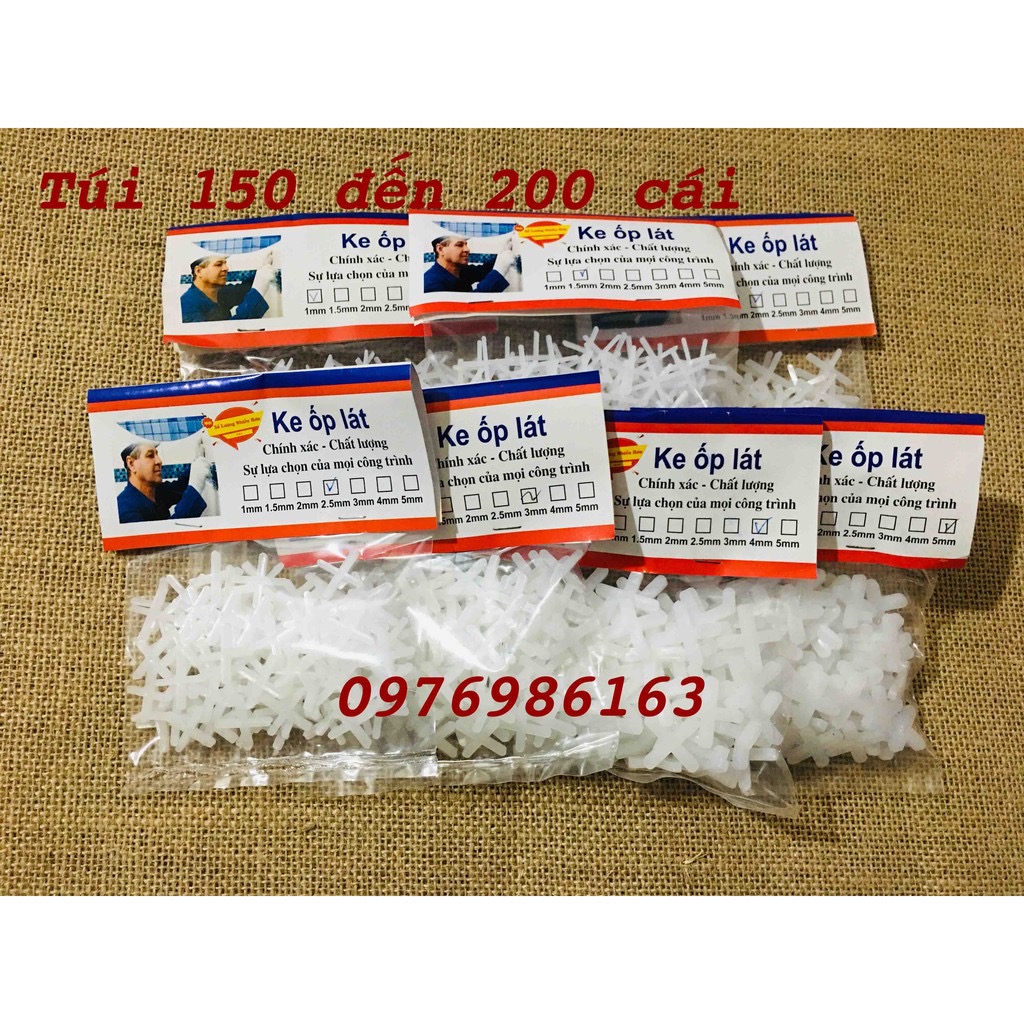 Ke dấu cộng lát gạch đóng túi 150-200 chiếc tuỳ kích thước, ke chữ thập làm thẳng đều mạch gạch