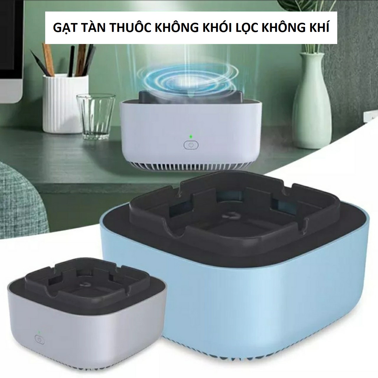 Gạt tàn không khói tạo ion lọc không khí hút khói tự động kiểu dáng sang trọng mâu mới loại tốt