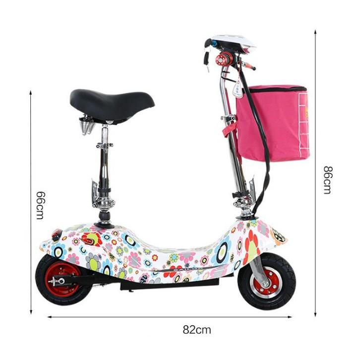 Xe điện scooter tải trọng 120kg 24V có giỏ xách tốc độ 30km/h - Home and Garden