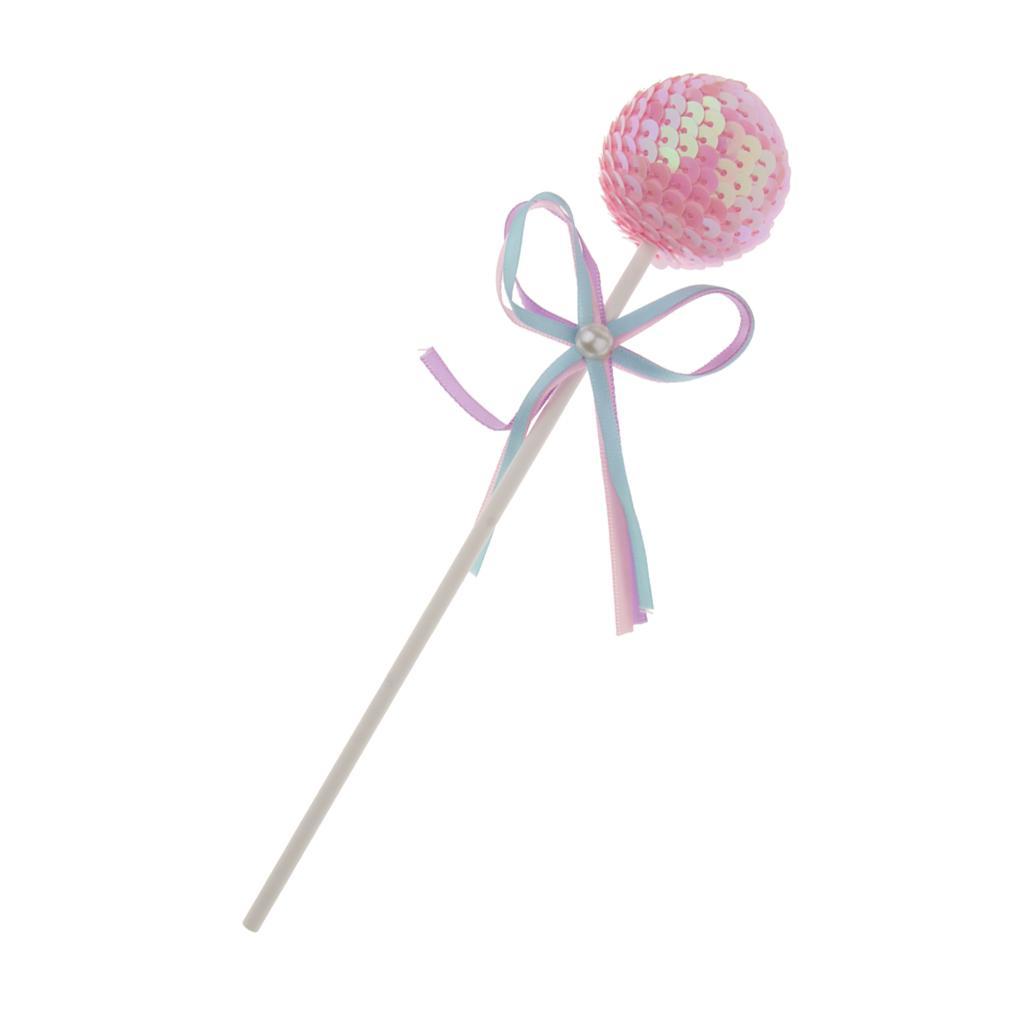 Birthday Party Cake Decoration Colour Sequined Ball Topper Sticks