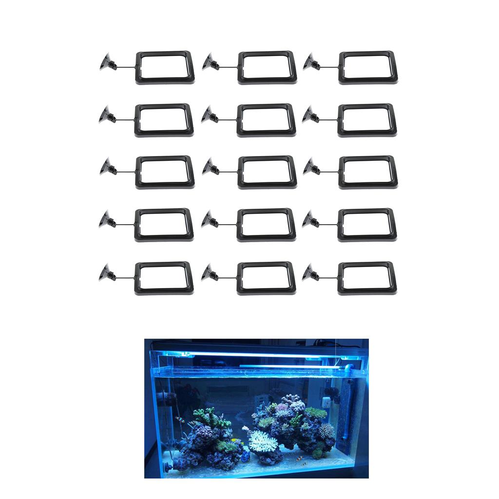15x Aquarium Fish Tank Fishes Feeding Flake Foods Square Feeders