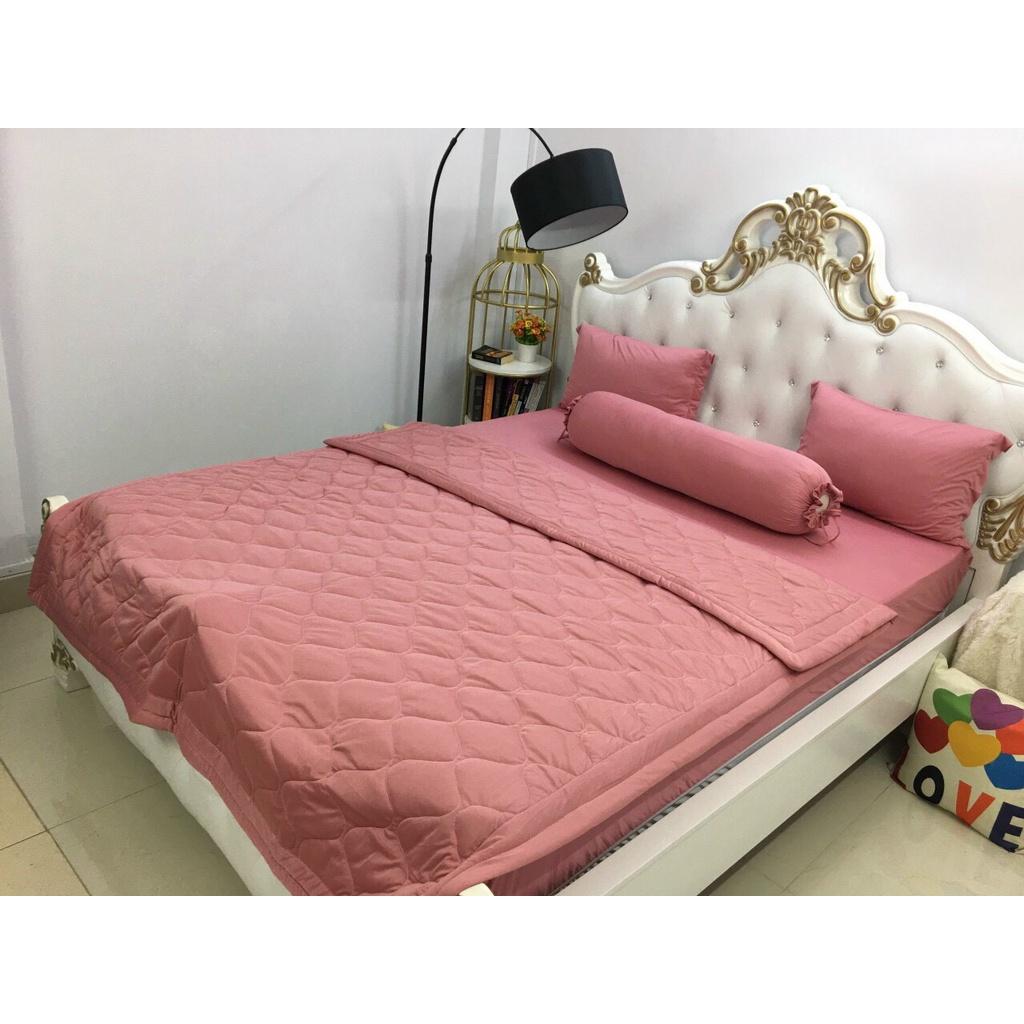 Bộ drap KÈM MỀN thun lạnh Hàn Quốc 5 món