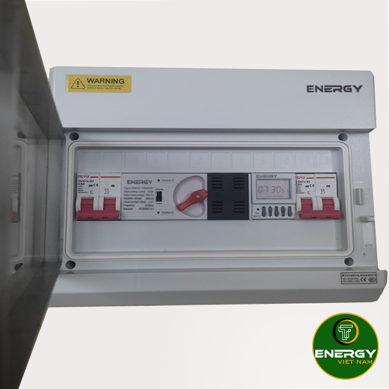 TỦ CHUYỂN NGUỒN TỰ ĐỘNG ATS 2P 125A - Tự Động Chuyển Nguồn 2 Công Tơ Theo Tuần - Thiết Bị Điện
