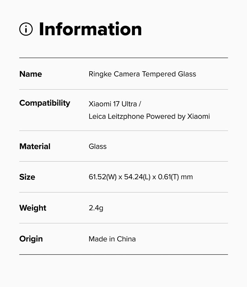 [Combo 2] Dán bảo vệ camera cho Xiaomi 17 Ultra RINGKE Camera Tempered Glass - Hàng Chính Hãng