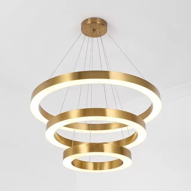 Đèn thả thông tầng, Đèn thả vòng LED cao cấp, đèn trang trí phòng khách, đèn decor