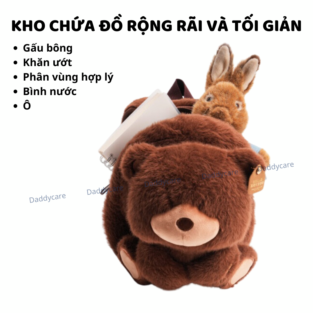 Balo gấu bông cho bé mầm non Zoyzoii B82 Kids Backpack, cặp cho bé mẫu giáo