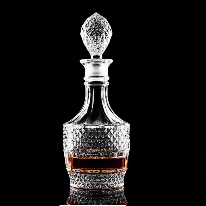 Bình thủy tinh dáng trụ tròn trong suốt dung tích 750ml