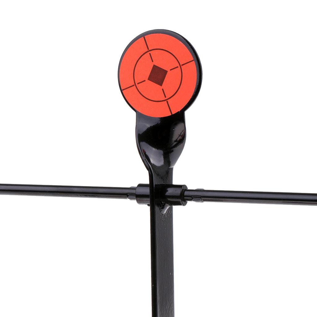 5 Targets Self Resetting Spinning Shooting Target Metal Target Stand Set