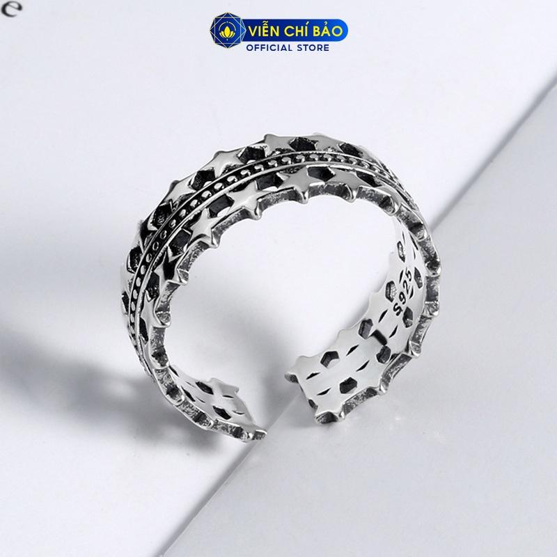 Nhẫn bạc nữ Star ngôi sao may mắn chất liệu bạc Thái S925 thời trang phụ kiện trang sức nữ Viễn Chí Bảo N000033