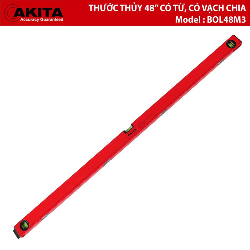 Thước thủy có từ Akita 1200mm (có vạch chia)