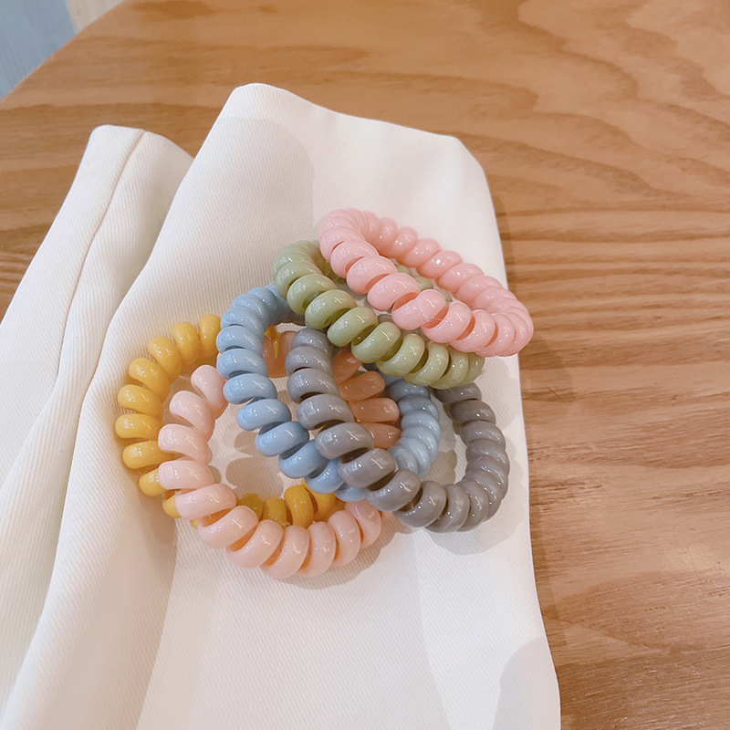 Dây Cột Tóc Lò Xo Màu Pastel Phong Cách Hàn Quốc